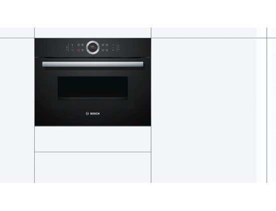 Bosch Kompaktbackofen mit Mikrowelle schwarz CMG633BB1-Silvertech GmbH